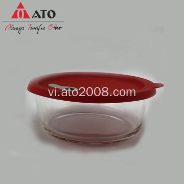 Hộp đựng thức ăn thủy tinh với nắp silicon